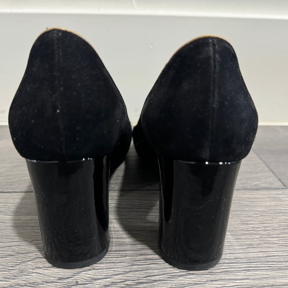 Louis Vuitton black Suede uniform collection heels size 36.5 women - Picture 5 of 8